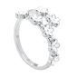Bague ajustable fleurs de sakura colorées en acier inoxydable argenté