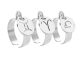 Bague ajustable signe astrologique en acier inoxydable argenté | Taille ajustable : Du 52 au 56