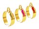 Bague ajustable corne d'abondance en acier inoxydable doré | Taille ajustable : Du 52 au 56