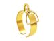Bague ajustable étrier en acier inoxydable doré | Taille ajustable : Du 52 au 56