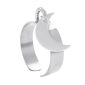 Bague ajustable lune en acier inoxydable argenté | Taille ajustable : Du 52 au 56