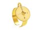 Bague ajustable rose des vents en acier inoxydable doré | Taille ajustable : Du 52 au 56