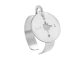 Bague ajustable rose des vents en acier inoxydable argenté | Taille ajustable : Du 52 au 56