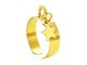 Bague ajustable petite étoile en acier inoxydable doré | Taille ajustable : Du 52 au 56