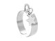 Bague ajustable petite étoile en acier inoxydable argenté | Taille ajustable : Du 52 au 56