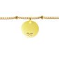 Bracelet maille boule alternée agrémenté d'une médaille ronde avec signe infini ajouré en acier inoxydable doré