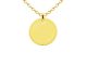 Collier chaîne maille forçat médaillon perlé (16mm) à personnaliser en acier inoxydable doré
