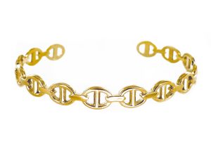 Jonc Mixte ajustable "maille marine" en acier inoxydable