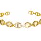 Jonc Mixte ajustable "maille marine" en acier inoxydable