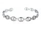 Jonc Mixte ajustable "maille marine" en acier inoxydable