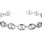 Jonc Mixte ajustable "maille marine" en acier inoxydable