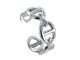 Bague ajustable "maille marine" en acier inoxydable