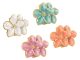 Boucles d'oreilles fleur colorée en acier inoxydable doré