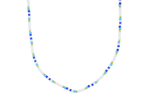 Collier agrémenté de perles japonaises colorées