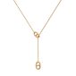 Collier cravate maille marine en acier inoxydable doré