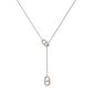 Collier cravate maille marine en acier inoxydable argenté