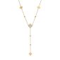 Collier cravate trèfle en acier inoxydable doré