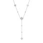 Collier cravate trèfle en acier inoxydable argenté