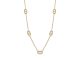 Collier sautoir maille trombone maille marine en acier inoxydable doré