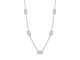 Collier sautoir maille trombone maille marine en acier inoxydable argenté