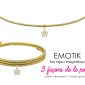 Bijou magnétique 3 en 1 fleur oxydes de zirconium blancs en acier inoxydable doré