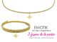 Bijou magnétique 3 en 1 étoile polaire oxydes de zirconium blancs en acier inoxydable doré